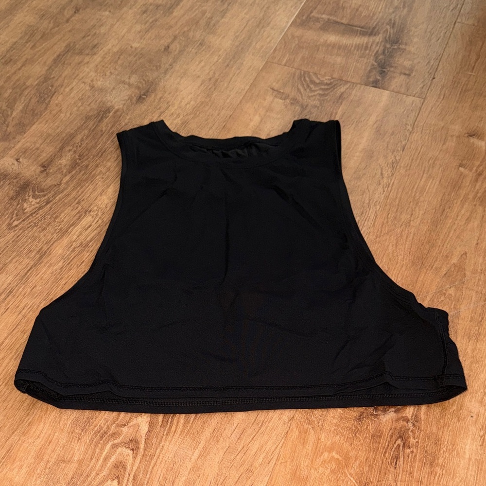 lululemon athletica Black Cropped Athletic Tank